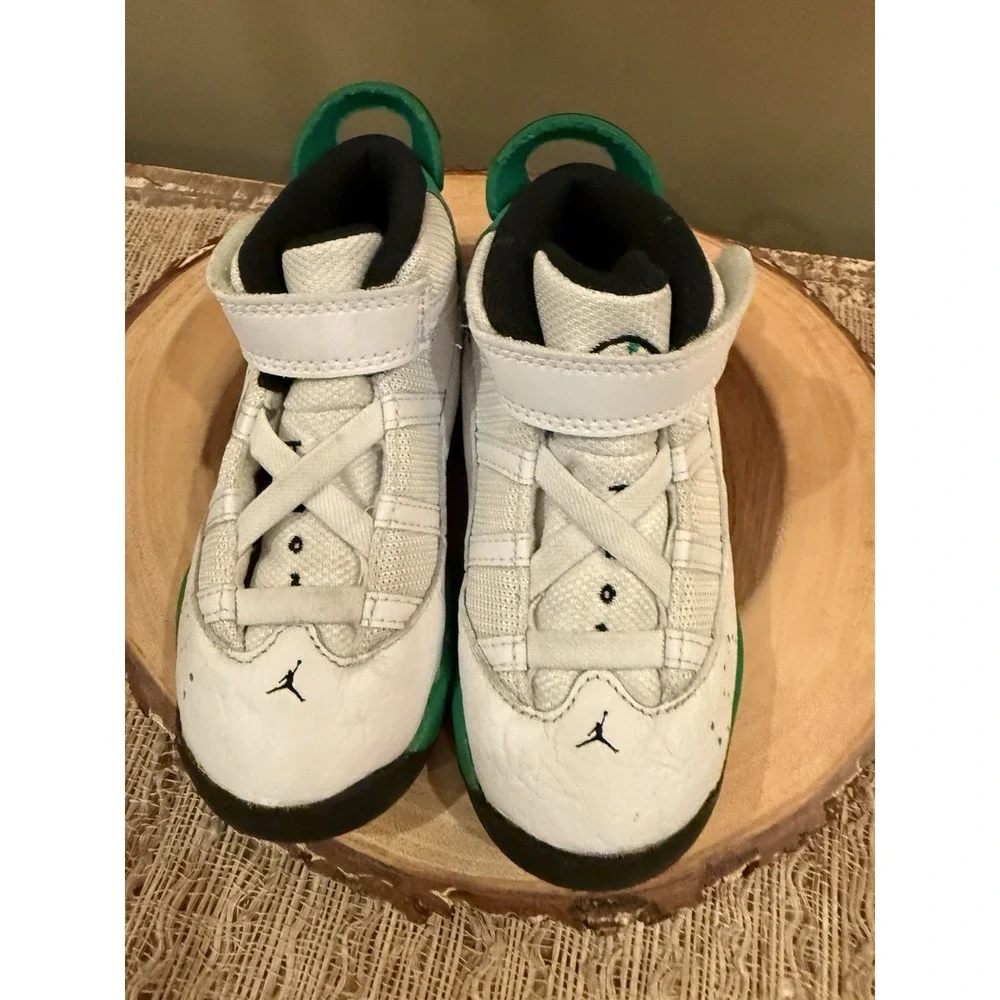 Nike Jordan 6 Rings Toddler‎ White/Green (323420 131) Sz 10C Lucky Green